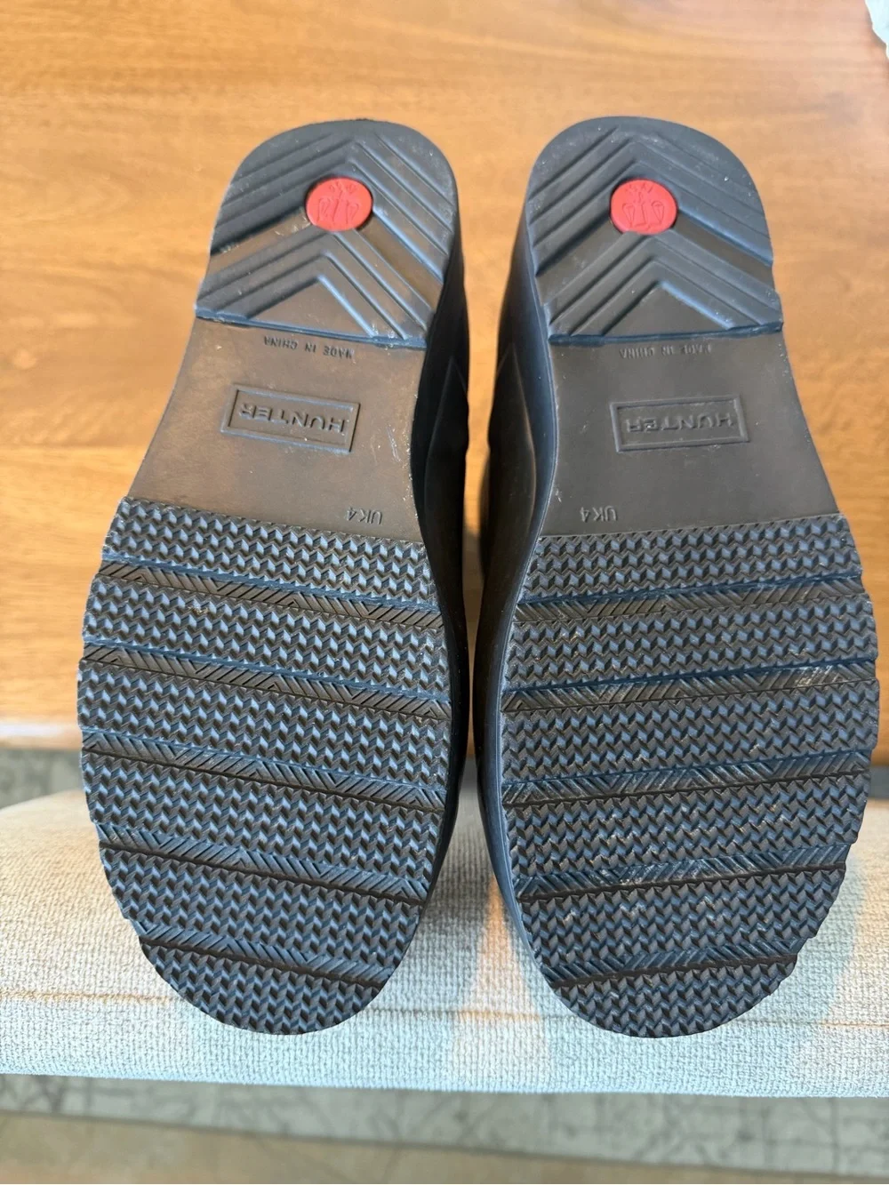Hunter Black Short Waterproof Rain Boots with Pull Tabs